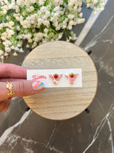 Load image into Gallery viewer, Cow Clay Stud Earrings